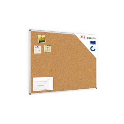 Abbildung von ALLboards Pinnwand mit Aluminiumrahmen 120x90cm, Korktafel Korkwand Kork