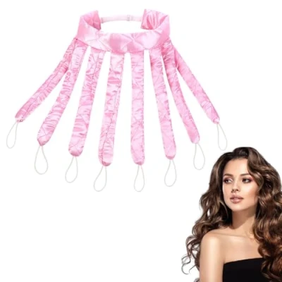 Abbildung von SYEYCW 1 Stück Octopus Lockenwickler, Heatless Curls Stirnband, Weiches Lockenwickler Ohne Hitze, Hair Curler Wave Formers über Nacht, DIY Haarstyling Tools, für Langes Mittleres Haar, Rosa