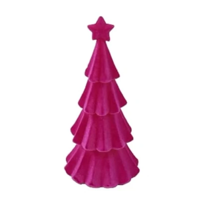 Abbildung von Weihnachten Deko Tanne PINK Beflockt bunt Trend Moden H=29cm Xmas Stern Advent