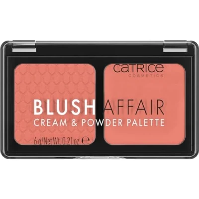 Abbildung von Catrice Blush Affair Cream &amp; Powder Palette, Rougepalette, Nr. 040, Orange, 1 Orange Töne, vegan, ohne Konservierungsstoffe, Parabene, Mikroplastikpartikel, 1er Pack (6g)