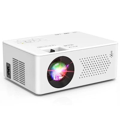 Abbildung von PURSHE Mini Beamer, Bluetooth Projektor Full HD 1080P Tragbarer Outdoor Filmprojektor für iOS, Android, Windows, Kompatibel mit TV Stick/HDMI/Smartphone/Spielkonsole/USB [Inkl. Fernbedienung]