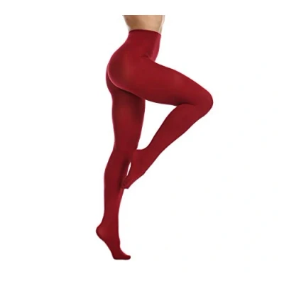 Abbildung von Frola Nur die Damen Strumpfhose 80 Den Blickdicht Microfaser Weich Damenstrumpfhose (L/XL, Weinrot)