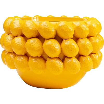Abbildung von KARE Deko Übertopf Lemon Juice, Höhe 22 cm, Ø 34 gelb