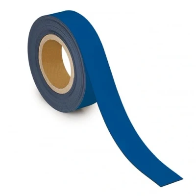 Abbildung von MAUL Kennzeichnungsband 40mm x 1mm Beschriftbares Band mit magnetischer Rückseite Vielseitig anwendbar in Büro, Werkstatt, Lager und Küche Individuell zuschneidbar 10m Länge Blau