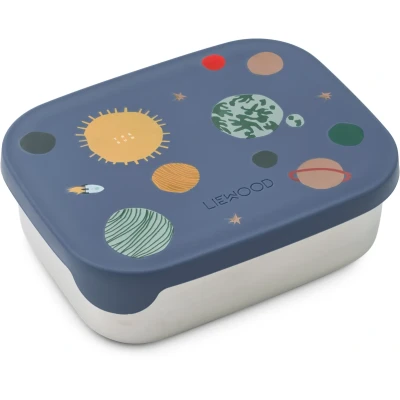 Abbildung von LIEWOOD Arthur Gemusterte Brotdose, Universe/Classic navy