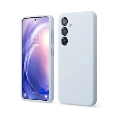 Abbildung von elago Kompatibel mit Samsung Galaxy S25 Hülle, Flüssige Silikonhülle, Vollständige Schutzabdeckung, Stoßfest, Schlanke Handyhülle, Kratzfeste Weiche Mikrofaser Auskleidung, 6,2 Zoll (Hellblau)
