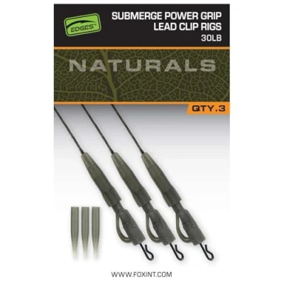 Abbildung von Fox Naturals Sub Power Grip Lead Clip Leaders 40lb (3 Stück) Karpfen Vorfächer