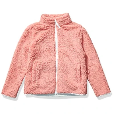 Abbildung von Amazon Essentials Mädchen Sherpa Fleecejacke mit durchgehendem Reißverschluss, Mauve, 11 12 Jahre