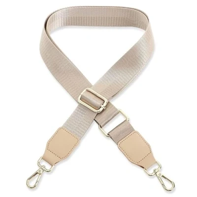 Abbildung von Schultergurt für Handtasche Laptoptasche Beige [Metallfarbe: Gold] Länge verstellbar 89 142 cm Breite 3,8 Ersatz Gurt Band Schulterriemen Strap Umhängegurt