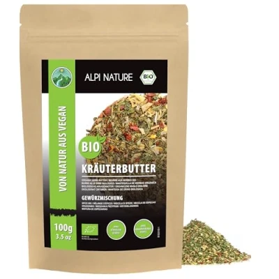 Abbildung von Bio Kräuterbutter Gewürz (100g), Gewürzmischung, 100% natürlich, Zutaten aus kbA, Gewürzmischung für Butterzubereitung ohne künstliche Zusätze