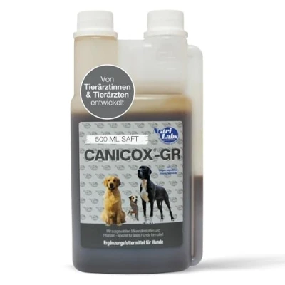 Abbildung von NutriLabs Canicox® GR Nahrungsergänzung für Senioren Hunde 500 ml mit MSM, Chondroitin, Glucosamin, Ginseng u.v.m. Gesundheitsprodukte