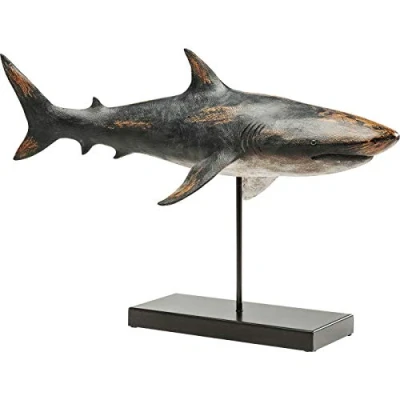 Abbildung von Kare Design Deko Figur Shark Base, Schwarz/Weiß, Objekt, Weißer Hai Motiv, 39x59x24 cm (H/B/T)