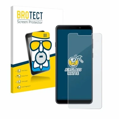 Abbildung von BROTECT Entspiegelungs Schutzglas für Samsung Galaxy A9 2018 Schutz Folie Panzerfolie Glas Matt [Extrem Kratzfest 9H, Anti Reflex, Fingerprint]