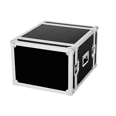 Abbildung von ROADINGER Verstärkerrack PR 2, 8HE, 47cm tief Flightcase für 483 mm Geräte (19&quot;) 9 mehrschichtig verleimtem Holz, schwarz laminiert