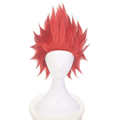 Abbildung von Halloween Kostüm Party Anime Cosplay Perücke mit kostenloser Perückenkappe für My Hero Academia (Eijiro Kirishima)