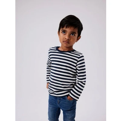 Abbildung von Name it Regular FIT Langarmshirt für Kinder, Größe: 116, Dark sapphire
