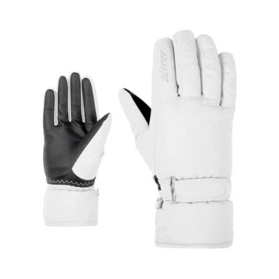 Abbildung von Ziener Damen KISAR Ski Handschuhe/Wintersport wasserdicht, PFC frei, White, 8,5