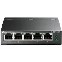 Abbildung von TP Link TL SG1005LP 5 Port Gigabit PoE Switch mit 4 PoE+ Ports (40 Watt, geschirmte RJ 45 Ports,IEEE 802.3af/at, Plug and Play Installation, lüfterlos) Schwarz