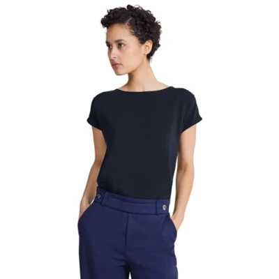 Abbildung von Street One Materialmix Tshirt basic, Damen, Größe: 42, Blau