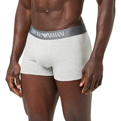 Abbildung von Emporio Armani Underwear Herren Trunk Iconic Logoband Retroshorts, Gris, S