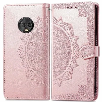 Abbildung von BIIULHCI Hülle für Motorola Moto G6,Klappbar Leder Tasche Case Cover,Handyhülle G6 Kartenfach Standfunktion Schutzhülle Klapphülle Lederhülle