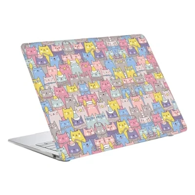Abbildung von Hülle Kompatibel mit Neues MacBook Air 13 Zoll Modell A1932 A2179 A2337 M1 Freisetzung 2020 2019 2018 Retina Display and Touch ID, Gedrucktes Muster Plastik Hartschale Matt Case, Tiere