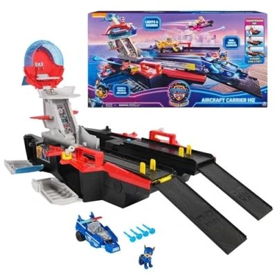 Abbildung von PAW Patrol: Der Mighty Kinofilm, Marine Hauptquartier Spielset, mit Chase Spielfigur und Superhelden Fahrzeug, Spielzeug geeignet für Kinder ab 3 Jahren