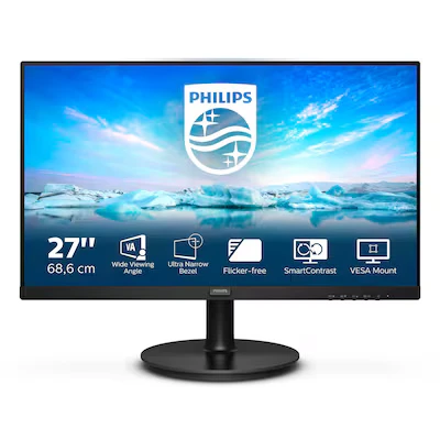 Abbildung von Philips 271V8L 27 Zoll FHD Monitor, AdaptiveSync (1920x1080, 75 Hz, VGA, HDMI) schwarz