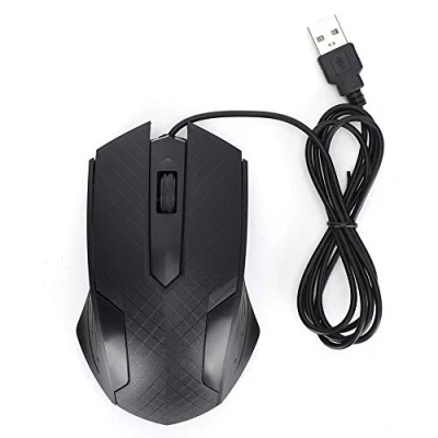 Abbildung von PUSOKEI Wired Gaming Mouse, Ergonomisches Spiel USB Computer Mäuse, Mute 2400dpi Optische Maus, Universal Maus für Desktop Laptop Computer(Schwarz)
