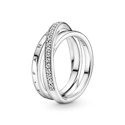 Abbildung von Pandora Crossover Triple Ring, Damen, Größe: 52, Sterling silver