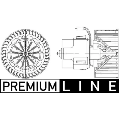 Abbildung von MAHLE ORIGINAL AB 30 000P Innenraumgebläse für Fahrzeuge mit Klimaautomatik Linkslenker ohne integrierten Regler