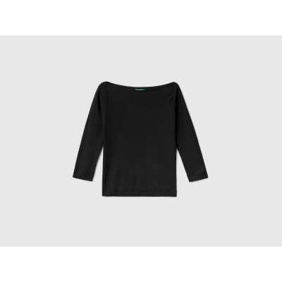 Abbildung von United Colors of Benetton BOAT NECK Strickpullover, Damen, Größe: 34, Black