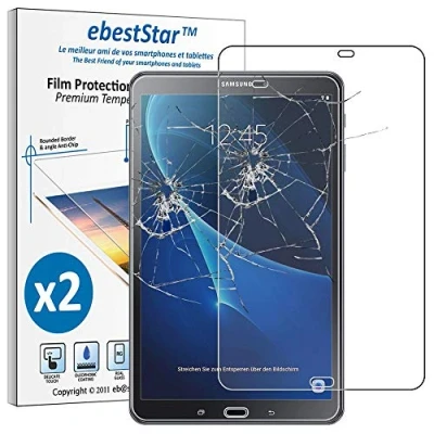 Abbildung von ebestStar {2 Stück) Panzer Schutz Glas für Samsung Galaxy Tab A6 A 10.1 (2018, 2016) T580 T585, 3D Displayschutz, 9H gehärte Glas, Abgerundete, Blasenfrei