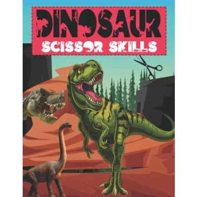 Abbildung von Dinosaur Scissor Skills: Cut And Color Skills Paste Activity Book Fun Cutting Practice Workbook Designs