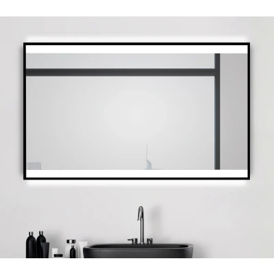 Abbildung von Talos Badspiegel BLACK SHINE (Komplett Set), BxH: 120x70 cm, energiesparend