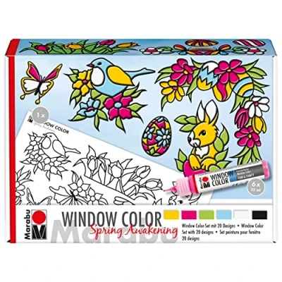 Abbildung von Marabu Kreativset Window Color Set Spring Awakening, (8 tlg), 8 Teile