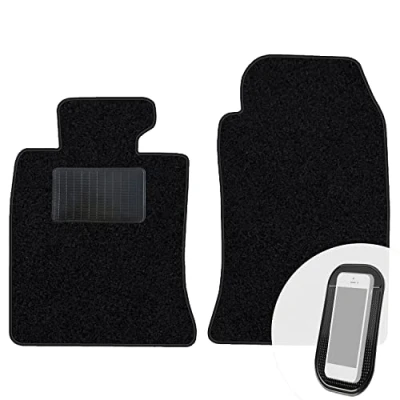 Abbildung von moto MOLTICO Vorne Fußmatten Auto Velours Autoteppiche Schwarz Automatten Set 2 teilig passend für Mini One Cooper 2001 2006