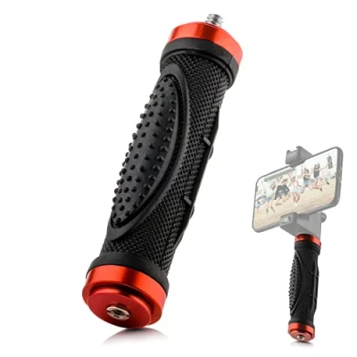 Abbildung von MOJOGEAR Griff für Smartphone/Kamera/Action Cam Gummi Schwarz/Rot