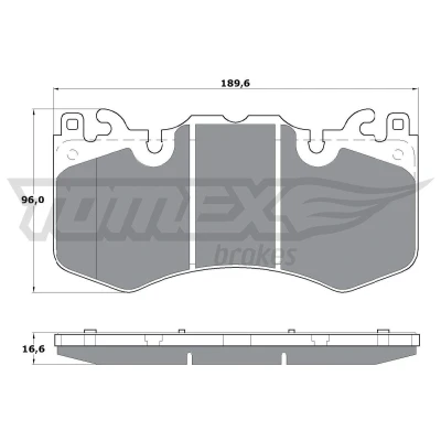 Abbildung von TOMEX brakes TX 17 07 Bremsbelagsatz Vorderachse für Verschleißwarnanzeiger vorbereitet LAND ROVER: Range Rover Sport, 3, Discovery 5