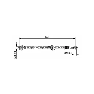 Abbildung von BOSCH 1 987 481 476 Bremsschläuche 636 M10x1 NISSAN: Primera Hatchback, Limousine, Kombi