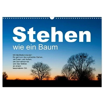 Abbildung von Stehen wie ein Baum (Wandkalender 2025 DIN A3 quer), CALVENDO Monatskalender