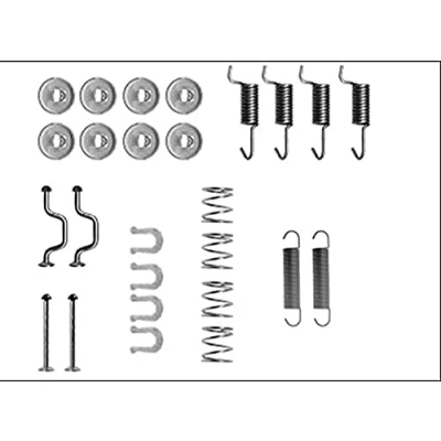 Abbildung von HELLA 8DZ 355 206 151 Zubehörsatz, Feststellbremsbacken TOYOTA: Celica III Coupe, Camry VI Limousine, VII LEXUS: RX I