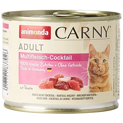 Abbildung von Animonda Carny Adult Katzenfutter für erwachsene Katzen, Dose Nassfutter ausgewachsene Multifleischcocktail, 6 x 200 g