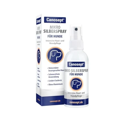 Abbildung von Canosept Mikro Silberspray für Hunde 75ml Hund gegen Juckreiz Wundspray Schmerzfrei den ohne Aluminium &amp; kolloidales Silber spendet Feuchtigkeit