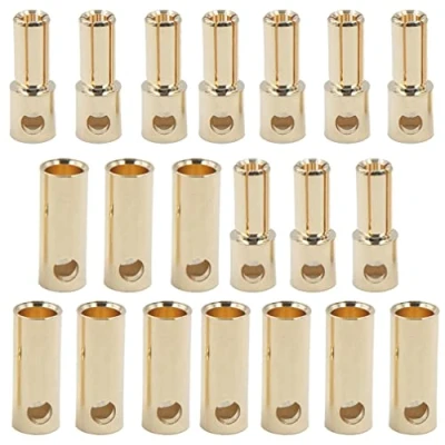 Abbildung von Boladge 10 Paar Vergoldete 5.5mm Bullet Bananenstecker Männlich und Buchse Rundstecker Adapter für RC Batterie ESC Motor