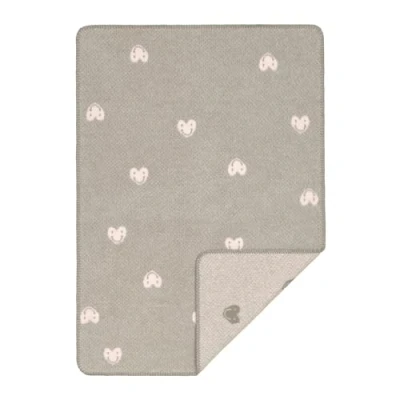 Abbildung von LÄSSIG Babystrickdecke Kuscheldecke Babydecke gewebt 100% Bio Baumwolle GOTS/Woven Blanket Heart grey/soft rose