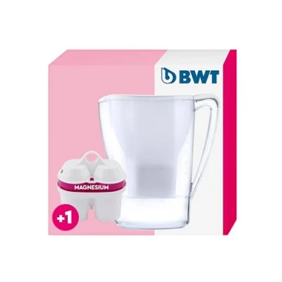 Abbildung von BWT Wasserfilter AQUAlizer Home Weiß inkl 1 Magnesium Filterkartusche Trinkwasser Für Speisen &amp; Getränke Filtert Kalk, Chlor, Blei Kupfer