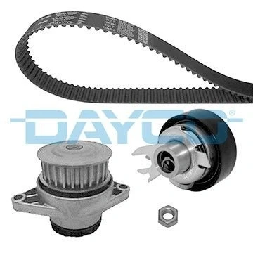 Abbildung von DAYCO KTBWP2560 Wasserpumpe + Zahnriemensatz VOLKSWAGEN: GOLF 3, Polo III Schrägheck, Caddy 2 Kastenwagen, SKODA: Octavia 1 Combi