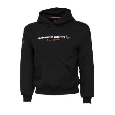 Abbildung von Savage Gear Junior Logo Hoody 14 16 Black Ink Angel Angelpullover