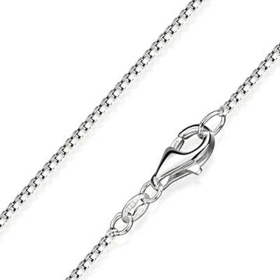 Abbildung von Materia Silberkette Damen Venezianerkette Silber glänzend 40 70cm K46, 925 Sterling Silber, diamantiert